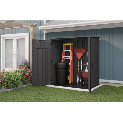 Suncast 5 ft. 10.5 in. W x 3 ft. 8.25 in. D Resin Vertical Storage Shed